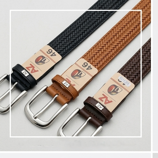 Men's PU Leather Belt 40mm | Textured Leather Finish | Adjustable Formal Belt with Metal Buckle