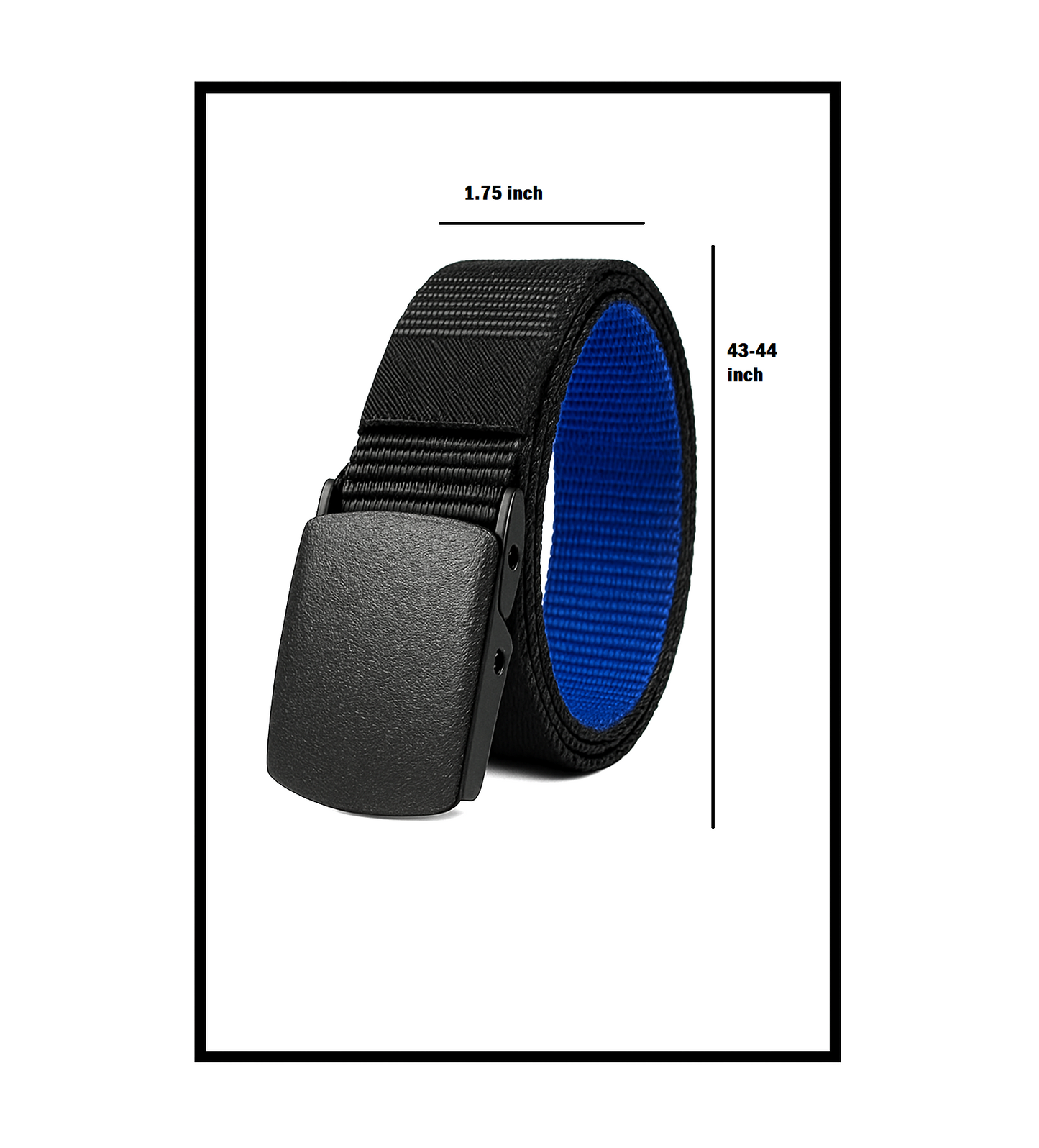 Nylon Canvas Belt for Men & Boys | Adjustable Durable Flexible Belt | Double Side Color Casual Belt for Jeans & Trousers