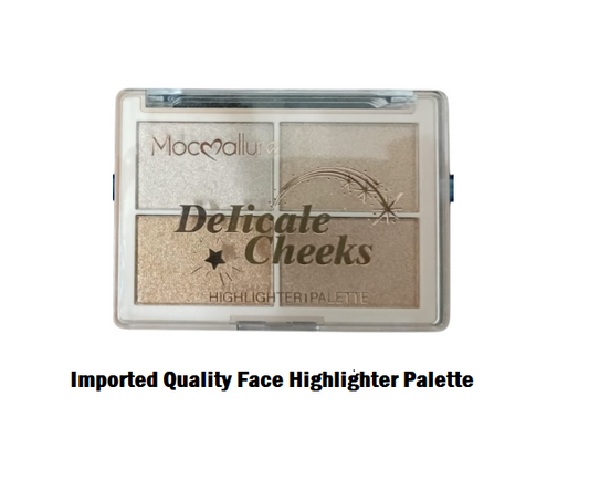 Face Highlighter Palette 4-in-1 | Contour & Highlighter Powder | Matte & Shimmer Glow | Imported Quality Makeup Highlighter