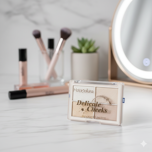 Face Highlighter Palette 4-in-1 | Contour & Highlighter Powder | Matte & Shimmer Glow | Imported Quality Makeup Highlighter