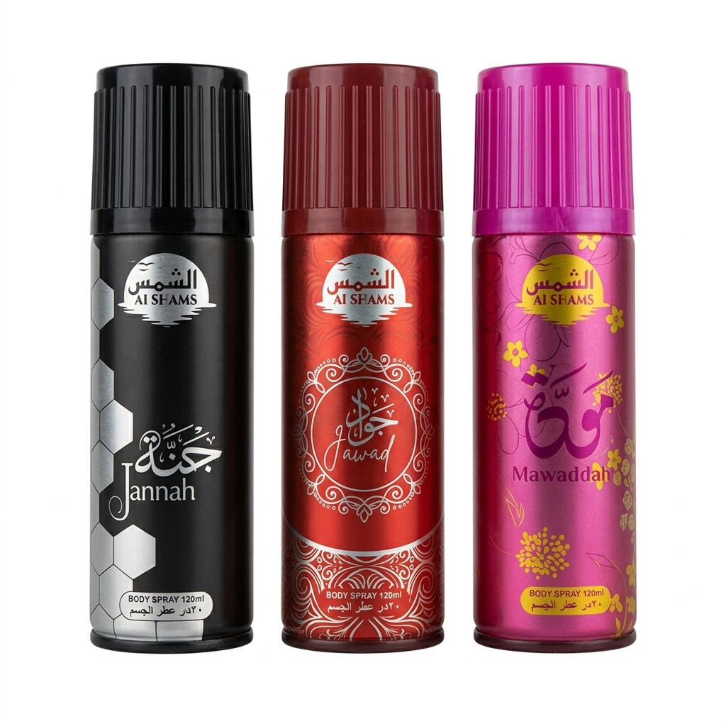 Body Spray Pack of 2 (120ml Each) | Arabic Fragrance for Men & Women | Long Lasting Deodorant