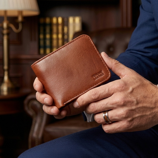 Leather Wallet for Men | Sheep Leather Bifold Wallet | Durable Slim Purse | Stylish Men Wallet for Daily Use
