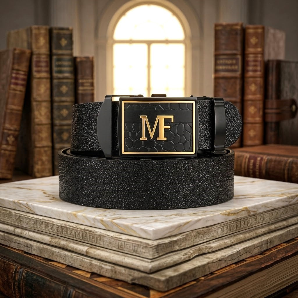 School Belt for Boys 36 Inch | PU Leather Belt with Automatic Buckle | Durable Belt