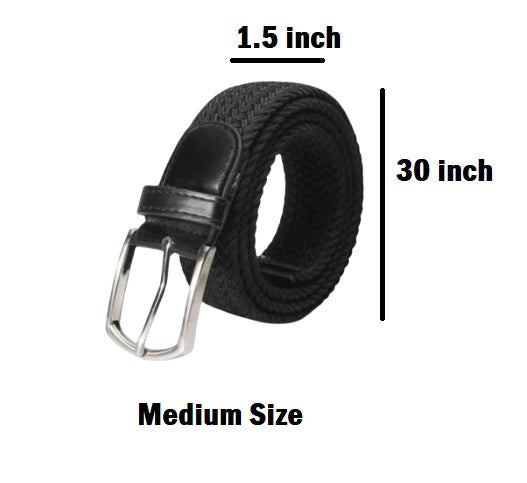 Woven Elastic Belt for Men & Kids | Stretchable Braided Belt | Adjustable Casual Waist Belt | Flexible Fashion Belt