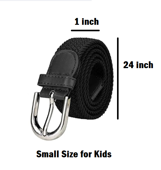 Woven Elastic Belt for Kids | Stretchable Braided Boys Belt | Adjustable Casual Waist Belt